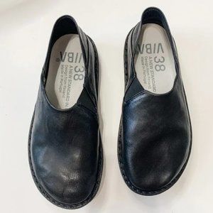 VIBAe Black Leather Shoes Size 38